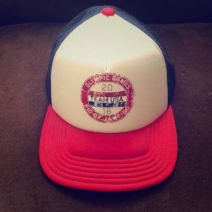COPY - Olympic Team Hat Snap-back trucker style- retro